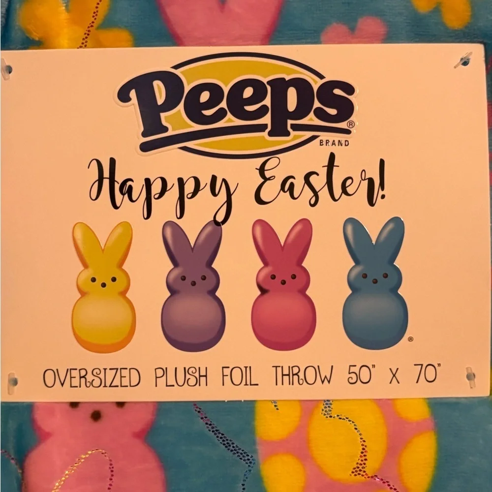Peeps Oversized Plush Foil Throw